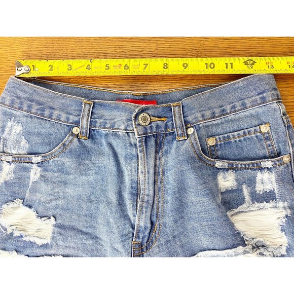 Caffeine Size M 26” Destroyed Booty Short Ripped - Picture 5 of 9